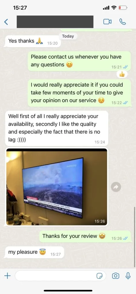 Sparkle Tv WhatsApp customer conversation 2