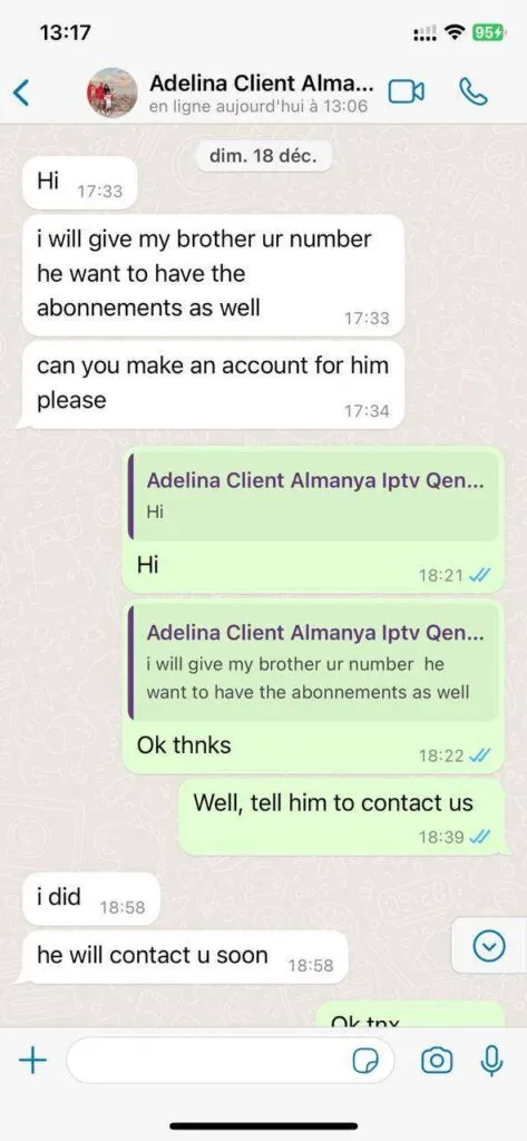 Sparkle Tv WhatsApp customer conversation 5